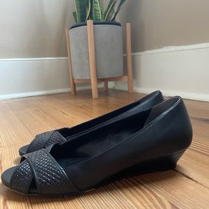 Cole Haan peep toe wedges SIZE 8.5